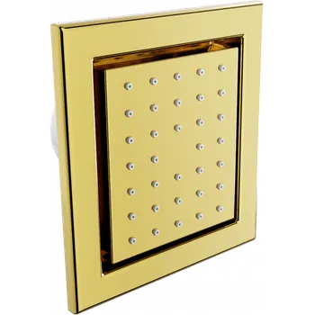 Mexen - podmítková sprchová tryska, čtvercová, 130x120 mm, zlatá, 79365-50