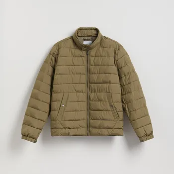 Reserved - Prošívaná bunda se stojáčkem - pudrově zelená - 677IE-97X - 677IE-97X-L