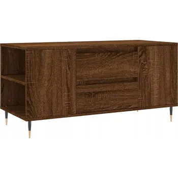 Konferenční stolek Konferenční stolek hnědý dub 102 x 44,5 x 50 cm s kovovými nohami