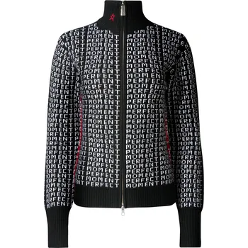 Cyklistické kalhoty Perfect Moment Repeat Zip Through Knit Black/White