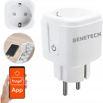 Elektrická zásuvka INTELIGENTNÍ SMART ZÁSUVKA S MĚŘENÍM SPOTŘEBY, ČASOVAČEM A WIFI TUYA PROGRAMOVATELNÁ