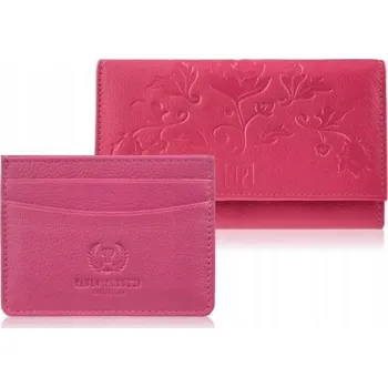 Peněženka Paolo Peruzzi dámská peněženka z pravé kůže růžová