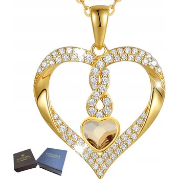 Přívěsek Zlatý Dámský Přívěsek Celebrita Stříbro 925 Srdce Dárek Pro Kamarádku