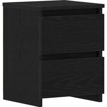 Noční stolek Noční stolek černý dub 30 x 30 x 40 cm s minimalistickou zásuvkou