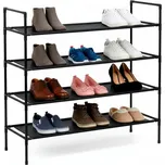 Botník 4 police SPRINGOS HA7549 černý