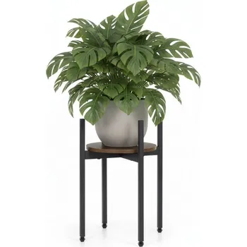 Stojan na květiny Kovový stojan na květiny 42,5 cm SPRINGOS GA0216 tmavě hnědý