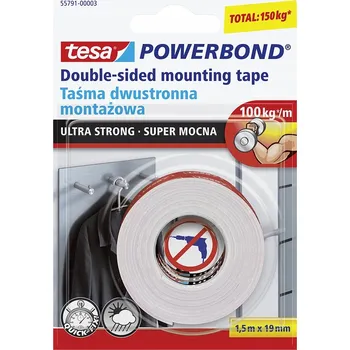 Lepicí páska TESA 55791 Montážní oboustranná lepicí páska Powerbond Ultra Strong 1,5 m x 19 mm