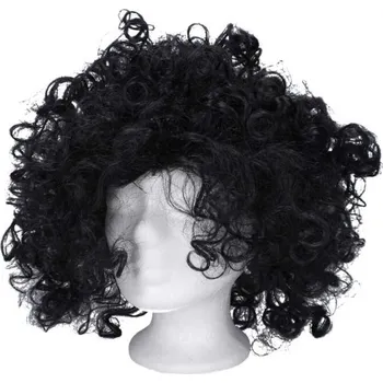 Karnevalová paruka _Ostatní 1_ KARNEVAL Paruka černá kudrnaté vlasy *KARNEVALOVÝ DOPLNĚK* w880420