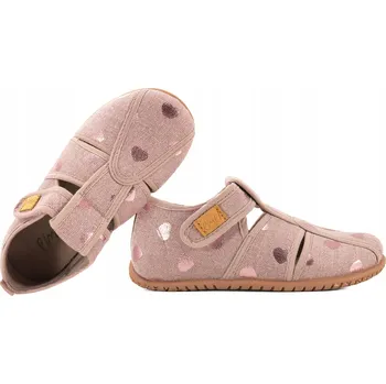 Dívčí bačkory EMEL 101-9 TEXTILNÍ SANDÁLKY PRO DÍVKY DOMÁCÍ PAPUČE PAPUČE NA SUCHÝ ZIP 24 Růžová
