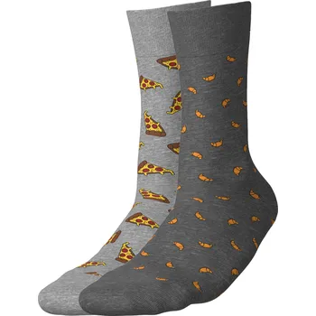 Dámské ponožky esmara® Dámské / Pánské ponožky, 2 páry (croissant/pizza, 39-42)
