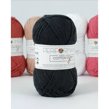 Příze Performance Bavlněná příze Cotton Eight 1200 - šedá tmavá 50g 175m