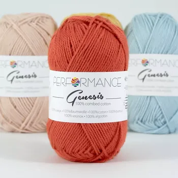 Příze Performance Bavlněná příze Genesis 2079 - oranžová 50g 110m