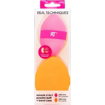 Kosmetika Real Techniques Miracle 2-in-1 Powder Puff + Travel Case