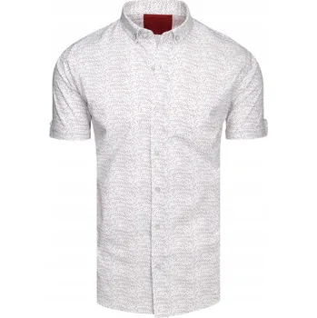 Pánská košile DStreet pánská košile casual KX1078 krátký rukáv slim střih bavlna velikost M