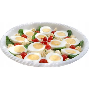 Talíř Kulatý talíř na vajíčka Warmel 259 bílý 26,5 cm