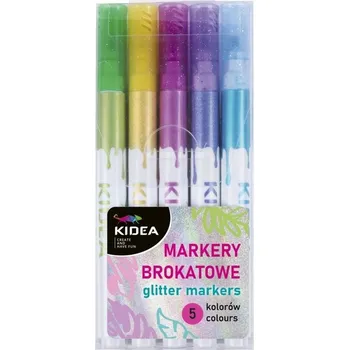 Fixy popisovače fixy fixy Kidea sada brokátových fixů pro děti 5 ks