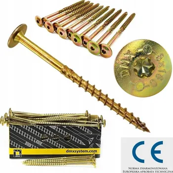 Vrut Tesařské vruty do dřeva talířové torx vrut 8x240 DOMAX 50 ks