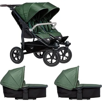 Kočárek tfk kombinovaný kočárek Tfk set duo2 frame 2025 - air wheel carrycot + seat olive