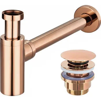 Aplomo umyvadlový sifon univerzální, rose gold, RE-A8541