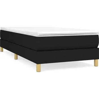 Postel Rám postele černý 203 x 90 x 25 cm, materiál: látka, překližka