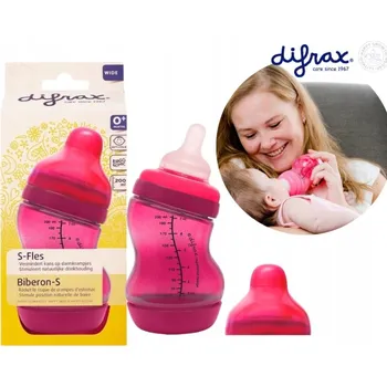 Kojenecká láhev Láhev Difrax Infant S, široká, Antikoliková 200 ml