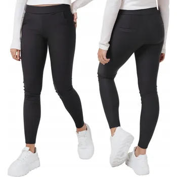 Dámské legíny Dámské legíny přiléhavé kalhoty s kapsami černé UY2732 - L