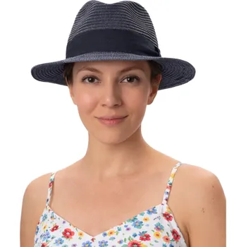 Klobouk Fiebig - Headwear since 1903 Letní modrý fedora klobouk od Fiebig - Traveller Toyo - modrý Velikost: 56 cm