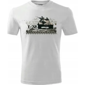 Pánské oblečení Tričko STRIKER Tričko STRIKER Tank T-72 Barva: bílá, Velikost: S