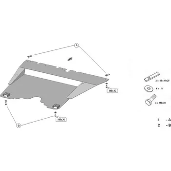 Kryt motoru Kryt pod motor FIAT DOBLO Box Body/Kombi (263_) - Plech - 8595698042118