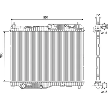 Chladič motoru Chladič, chlazení motoru VALEO 701286