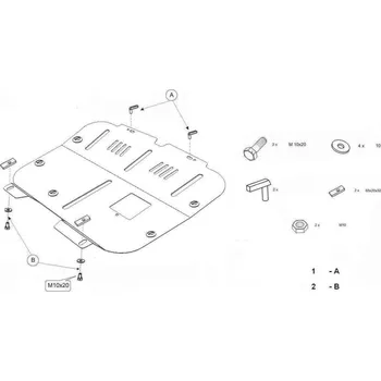Kryt motoru Kryt pod motor OPEL MERIVA - Plech - 8595698040510