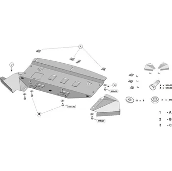 Auto-moto Kryt pod motor AUDI A6 C5 Avant/Kombi (4B) - Plech - 8595698041081