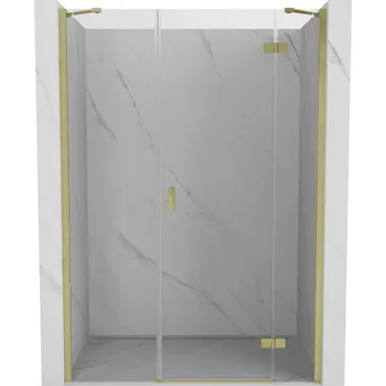 Sprchové dveře Mexen Mist-H sprchové dveře otevírací pravé 150 cm, transparentní, zlato kartáčované - 8A5-150-001-55-00-P Sprchové dveře