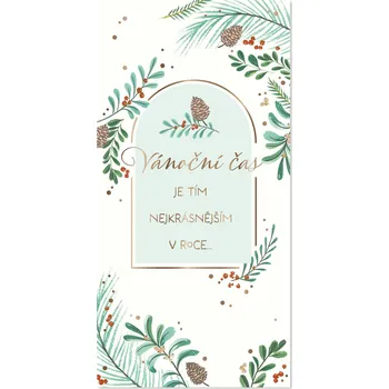 Party dekorace Vánoční obálka na peníze - Výklenek