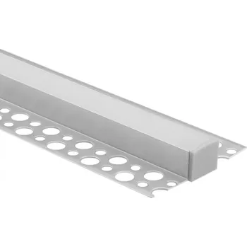 LED páska Profil Hliníkový Přisazený do LED do Płyt KARTON / GIPS 1m z Mlecznym Kloszem i Zaślepkami Ecolight