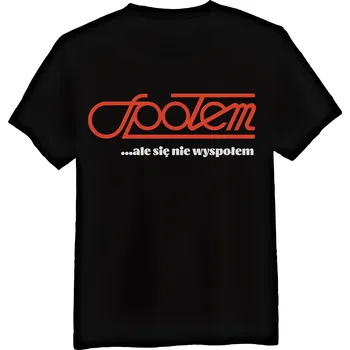 Pánské tričko Tričko Pánské Społem Ale Się Nie Wyspołem Černé 4XL Tričko PRL 70. léta 80. léta