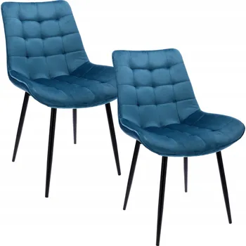 Jídelní židle Křeslo Jumi velur modré 1 ks