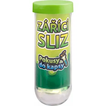 sliz ALBI SCIENCE Pokusy do kapsy Zářící sliz dětský experimentální set alauq57471