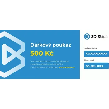Příslušenství k 3D tiskárně Dárkový poukaz 3dstisk.cz
