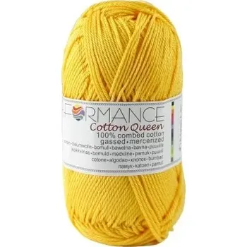 Příze Performance Bavlněná příze Cotton Queen 010 - žlutá 50g 125m