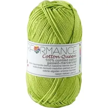Příze Performance Bavlněná příze Cotton Queen 134 - zelená 50g 125m