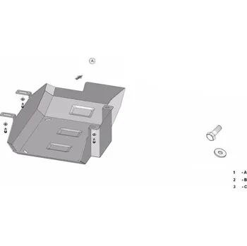 Kryt motoru FORD TRANSIT V363 Bus (FAD, FBD) Kryt pod palivovou nádrž AdBlue - Plech -