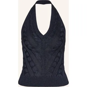 Ralph Lauren Collection Dámský Pletený Top Z Hedvábí, tmavě...