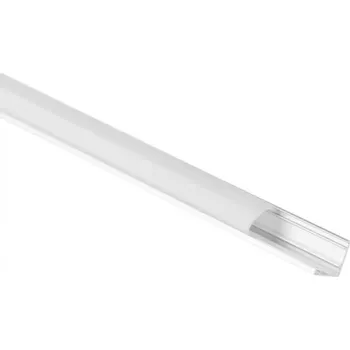 LED páska Profil Hliníkový LED Narożny Přisazený Anodovaný 2m z Kloszem Mroźnym do Taśm LED + Zaślepki seria RW Ecolight