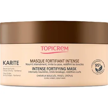 Vlasová regenerace Vyživující a posilující maska pro kudrnaté a krepaté vlasy Karite (Intense Fortifying Mask) Topicrem - 250 ml