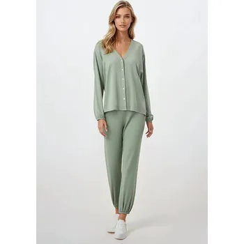 Dámské noční prádlo Pyžama model 212783 Momenti Per Me zelený s