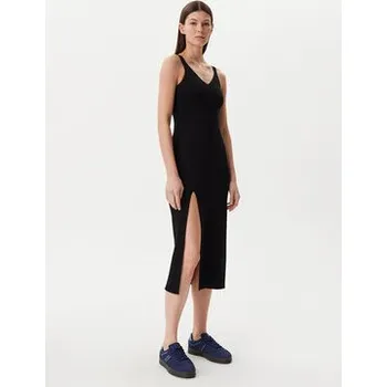 Dámské šaty Lacoste Úpletové šaty EF9270 Černá Slim Fit 34