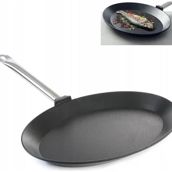 Pánev OVÁLNÁ PÁNEV NA RYBY, LITÝ HLINÍK, TITANOVÝ NEPŘILNAVÝ POVRCH, GASTRONOMICKÁ, HENDI