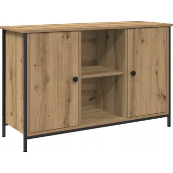 Televizní stolek Závěsná TV skříňka, dub řemeslný, 101 x 35 x 65 cm, se 2 dvířky a 2 policemi