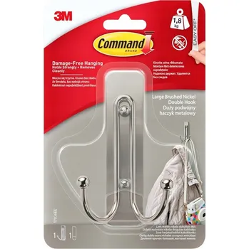 Věšák 3M 17036EE Command Velký dvojitý kovový háček